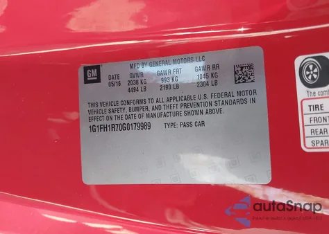 2016 Chevrolet Camaro 2Ss from USA, damaged, VIN 1G1FH1R70G0179989